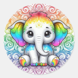 Adesivo Rainbow elephant stickers large