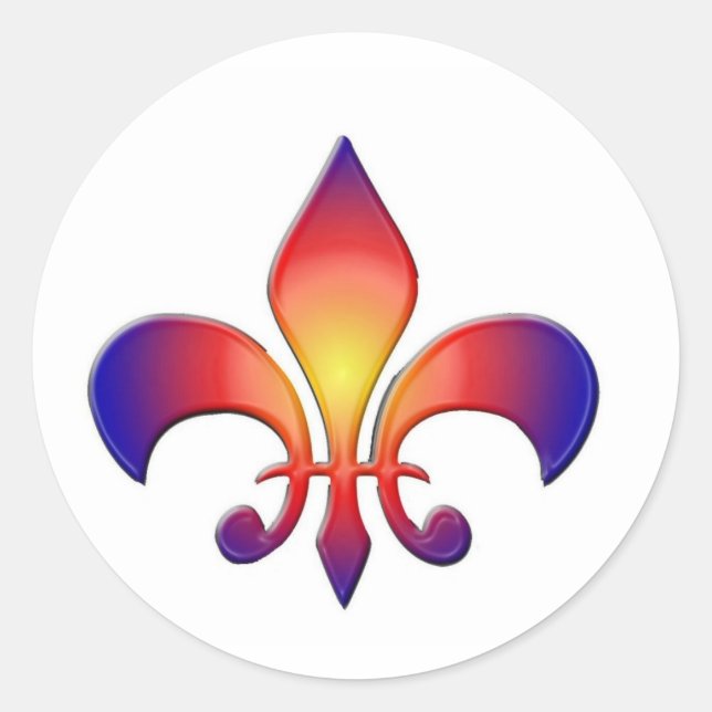 Adesivo Rainbow Fleur de Lis (Frente)