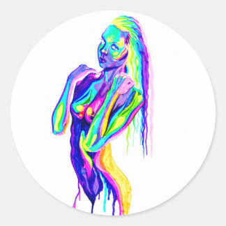 Adesivo Rainbow girl  canvas print