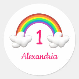 Adesivo Rainbow Girl Qualquer Idade Aniversário