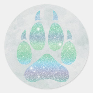 Adesivo Rainbow Glitters Wolf Paw Trendy Girly