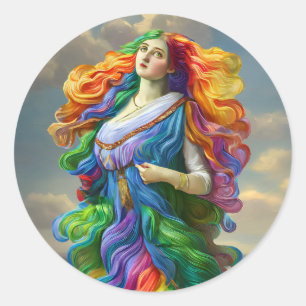 Adesivo Rainbow Goddese pintura digital pintura original