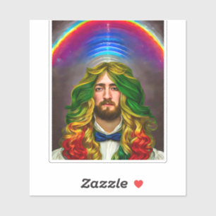 Adesivo Rainbow Hair Man Of Love Fantasy Surreal LGBTQ Art