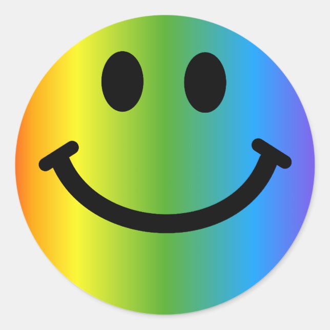 Adesivo Rainbow Happy Face (Frente)