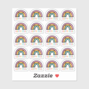 Adesivo Rainbow Happy Mail Custom-Cut Vinyl Sticker