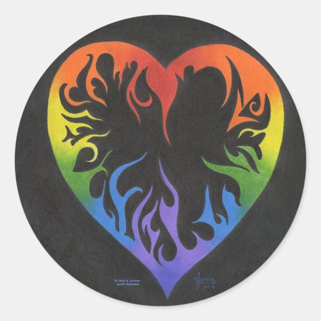 Adesivo Rainbow Heart (Frente)
