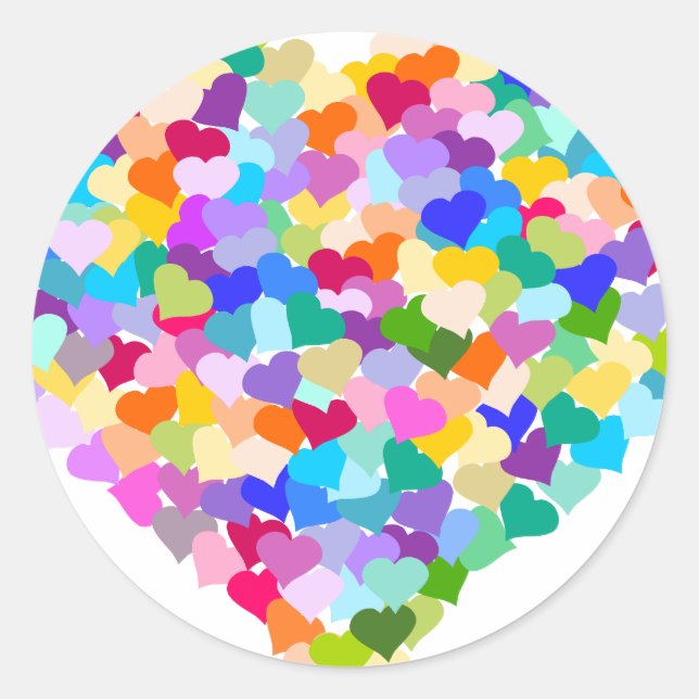 Adesivo Rainbow Heart Confetti (Frente)