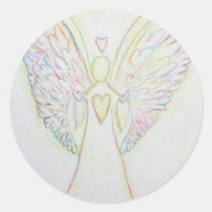 Adesivo Rainbow Hearts Guardian Angel Art Custom Stickers