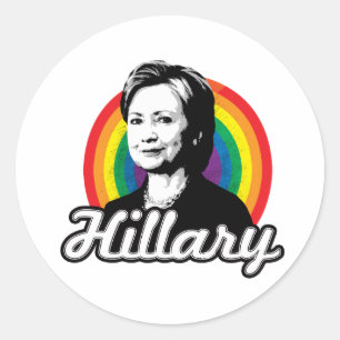 Adesivo Rainbow Hillary - Política LGBT -