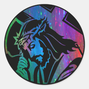 Adesivo Rainbow Jesus Sticker