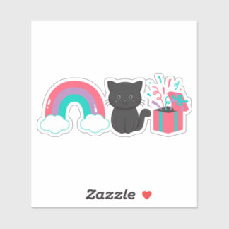 Adesivo Rainbow Kitten Surprise Icon Sticker | Pink Purple