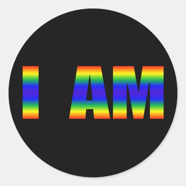 Adesivo Rainbow LGBTQ Pride I é o Classic Round Sticker (Frente)