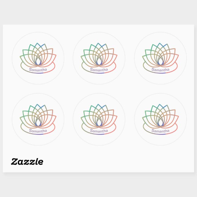 Adesivo Rainbow Lotus Flower (Folha)