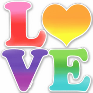 Adesivo Rainbow Love