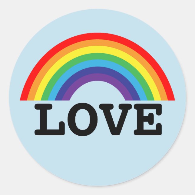 ADESIVO RAINBOW LOVE DECAL STICKER (Frente)