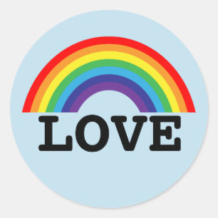 ADESIVO RAINBOW LOVE DECAL STICKER