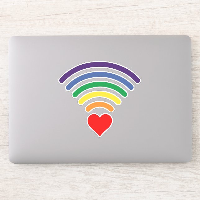 ADESIVO RAINBOW LOVE WIFI (Computador)