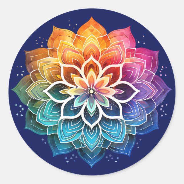Adesivo Rainbow mandala (Frente)