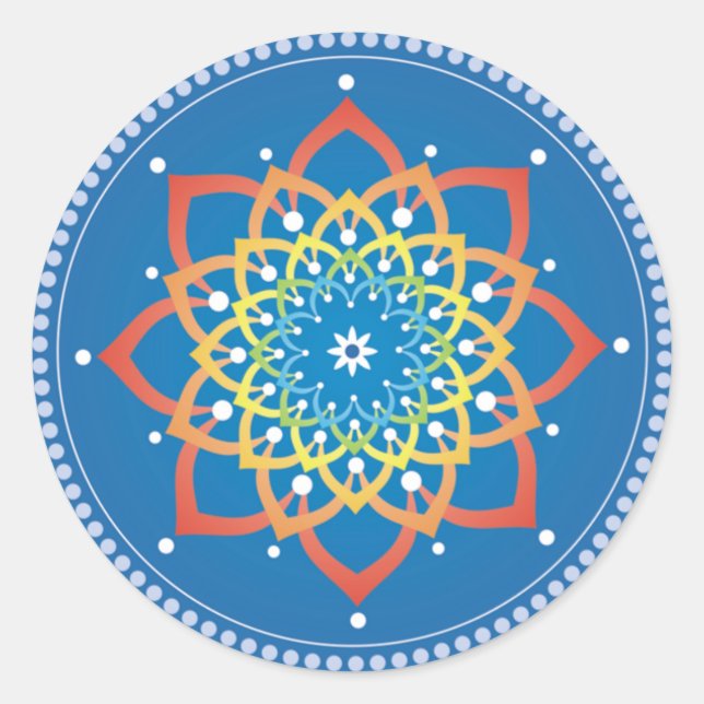 Adesivo Rainbow Mandala Sticker (Frente)