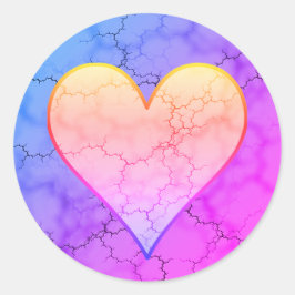 Adesivo Rainbow Marbled Heart