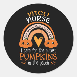 Adesivo Rainbow NICU Enfermeira Cutest Pumpkins No Patch H