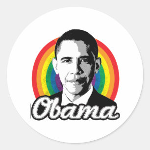Adesivo Rainbow Obama - Política LGBT -