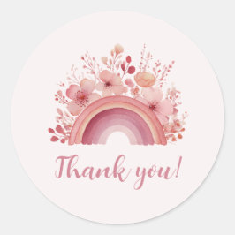 Adesivo Rainbow Onederful 1st Birthday Thank You Sticker