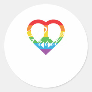 Adesivo Rainbow Peace Heart Pride LGBT