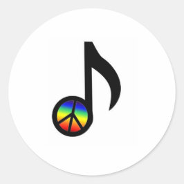 Adesivo Rainbow Peace Sign Music Note