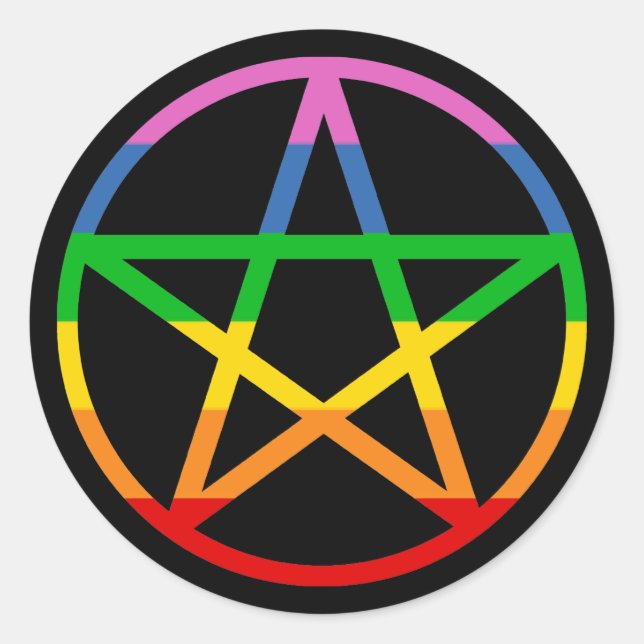 Adesivo Rainbow Pentacle (Frente)