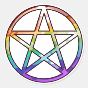 Adesivo Rainbow Pentagram Sticker