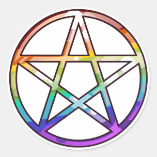 Adesivo Rainbow Pentagram Sticker