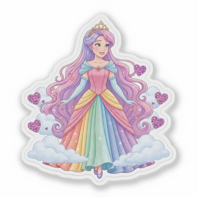 Adesivo Rainbow Princesa dos Sonhos (Frente)