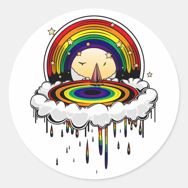 Adesivo Rainbow Rain (Frente)