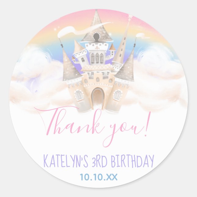 Adesivo Rainbow Round Sticker (Frente)