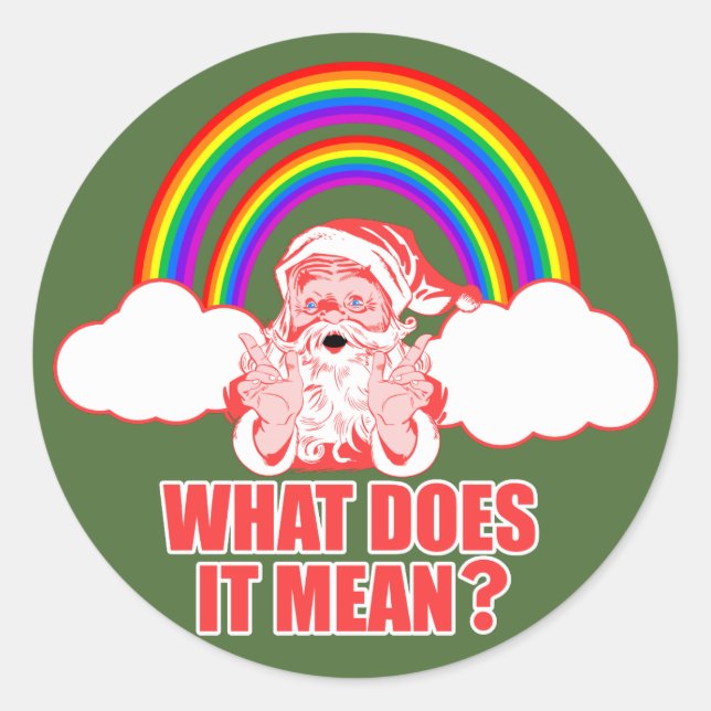 Adesivo Rainbow Santa Claus (Frente)