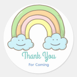 Adesivo Rainbow Smiling Cloud Obrigado