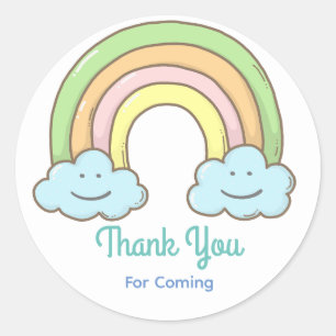 Adesivo Rainbow Smiling Cloud Obrigado