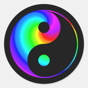 Adesivo Rainbow Spiral Yin Yang Sticker