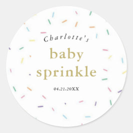 Adesivo Rainbow Sprinkles Baby Sprinkle Convite