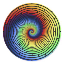 Rainbow Squiral Sticker ROY G BIV