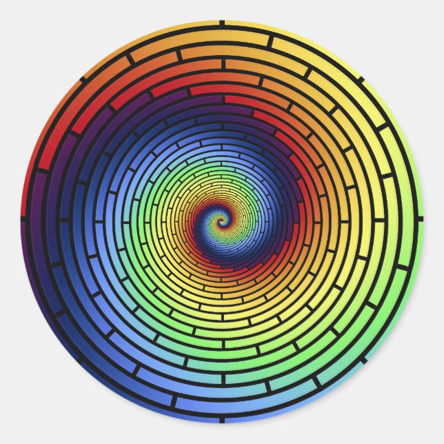 Adesivo Rainbow Squiral Sticker ROY G BIV (Frente)