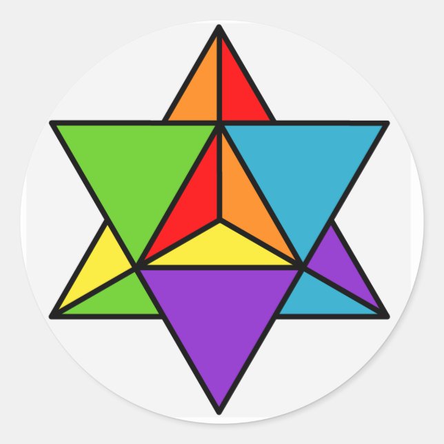 Adesivo Rainbow Star Tetrahedron (Frente)