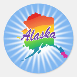 Adesivo Rainbow State Of Alaska
