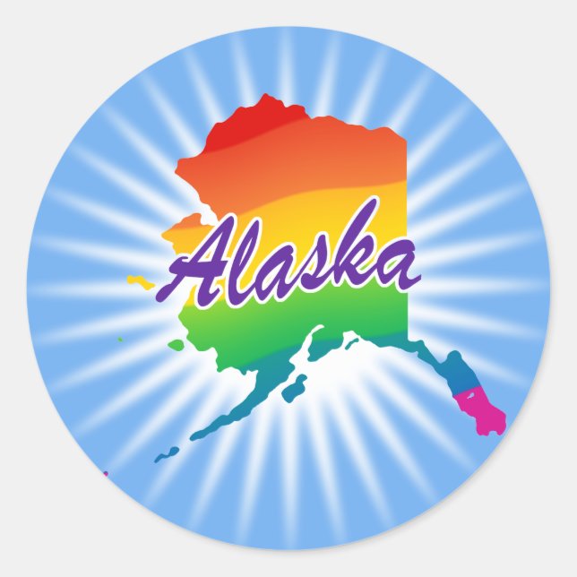 Adesivo Rainbow State Of Alaska (Frente)