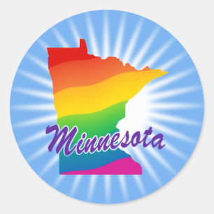 Adesivo Rainbow State Of Minnesota