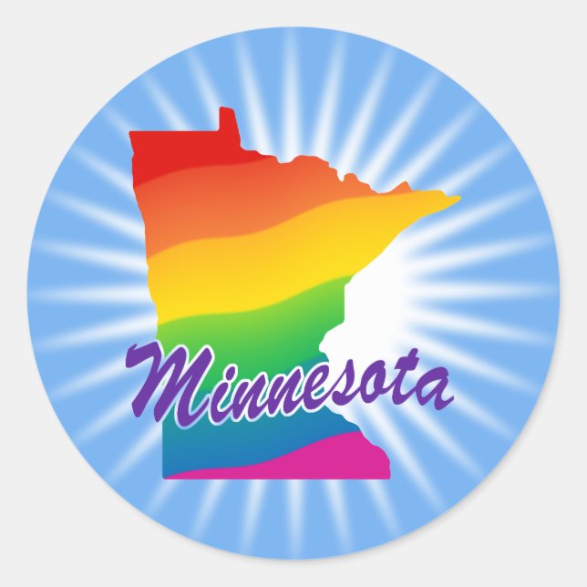 Adesivo Rainbow State Of Minnesota (Frente)
