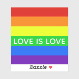 Adesivo Rainbow Strike Love é Love Orgulho gay LGBTQ