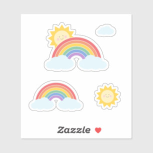 Adesivo Rainbow Sunshine Custom-Cut Vinyl Sticker
