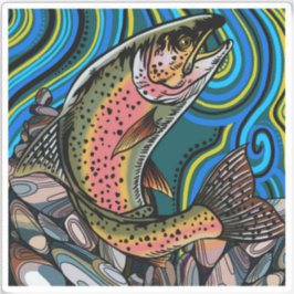 Adesivo Rainbow Trout Vinyl Sticker